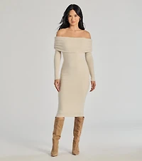 Casually Classic Long Sleeve Midi Dress