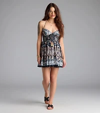 Spring Fling V-Neck Paisley Skater Dress