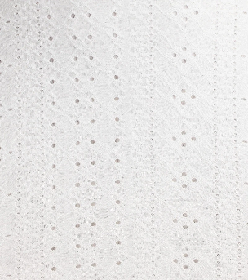 Pretty Vibes Eyelet Knit Layered Skater Dress