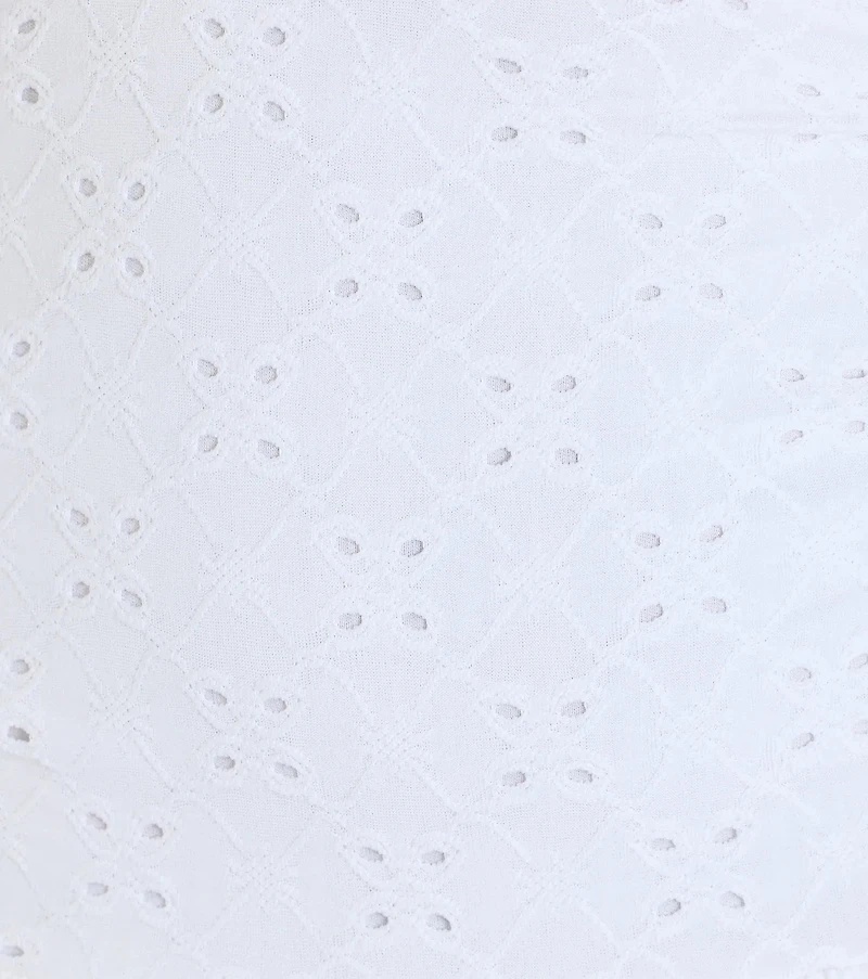 Looking Sweet Eyelet Knit Tiered Skater Dress
