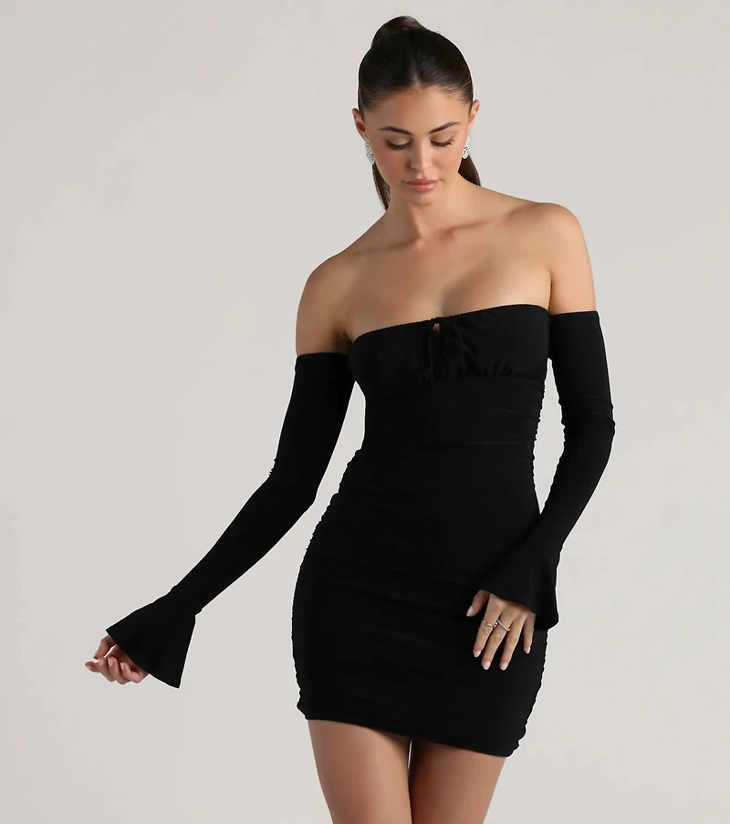 Make It Sexy Off-The-Shoulder Mini Dress