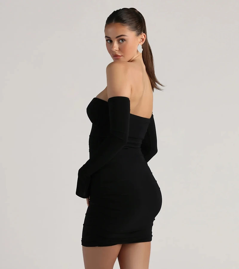 Make It Sexy Off-The-Shoulder Mini Dress
