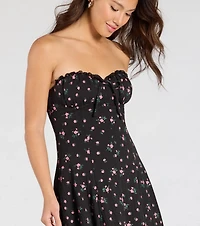 Exquisite Charm A-Line Floral Mini Dress