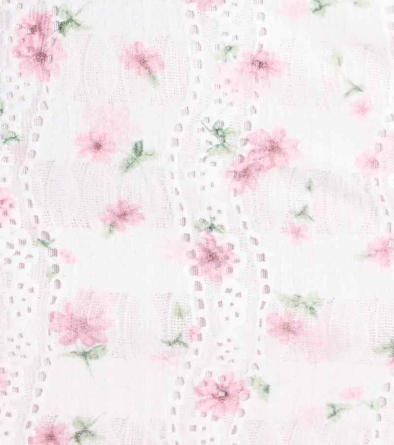 Fall Love Floral Eyelet A-Line Mini Dress