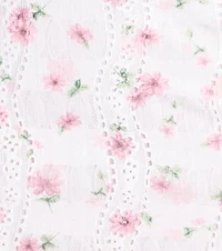 Fall Love Floral Eyelet A-Line Mini Dress