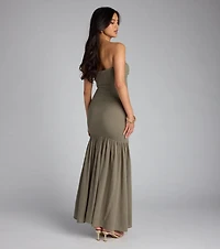 Breath Of Fresh Air Smocked Maxi Tube Dress