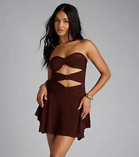 Show It Off Cutout Tube Mini Dress