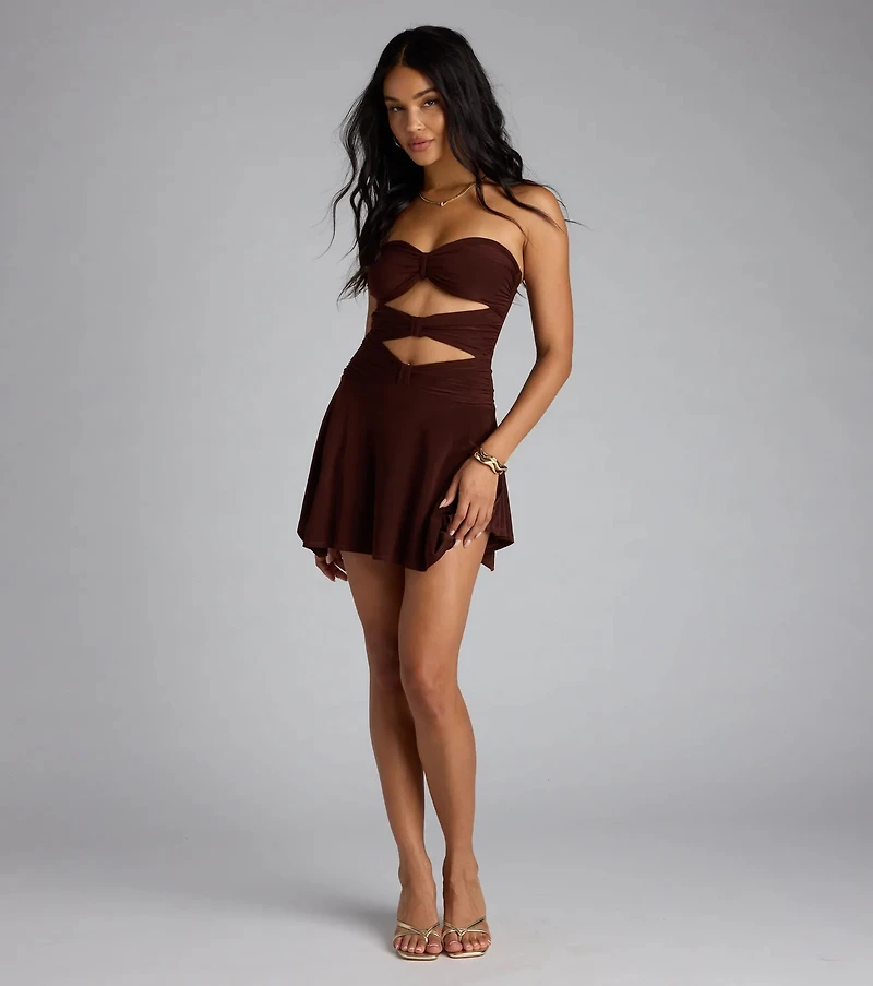 Show It Off Cutout Tube Mini Dress