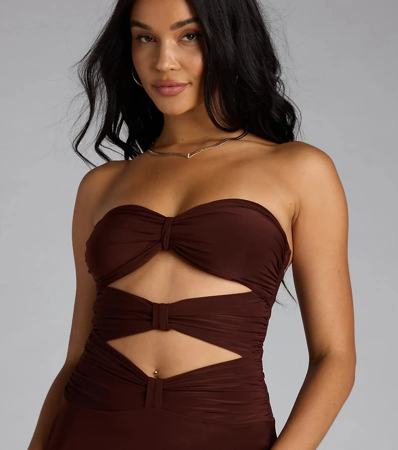 Show It Off Cutout Tube Mini Dress