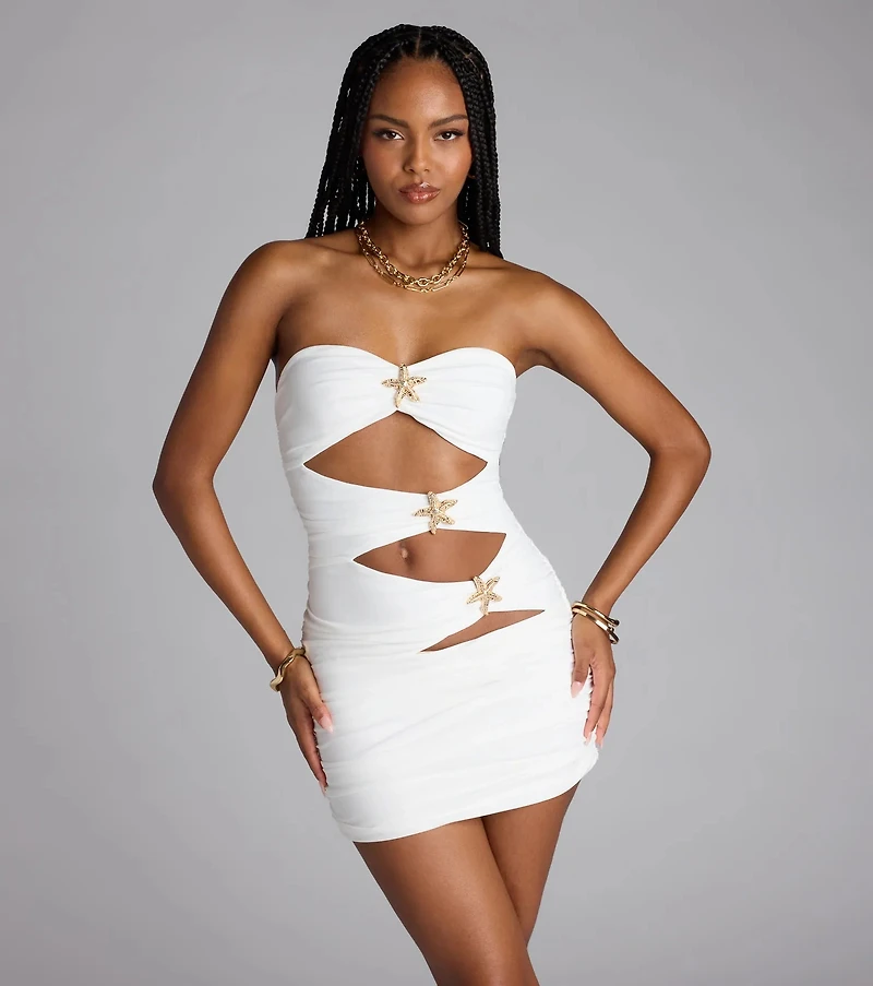 Star of the Show Cutout Mini Dress