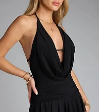 Drama The Details Open Back Skater Mini Dress