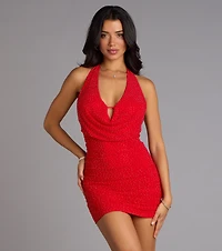 Party Crush Lace-Up Mini Dress