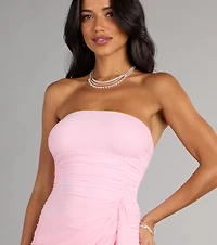 Pretty Intentions Tube Mini Dress With Sash