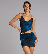 Night Wave Cutout Mini Dress