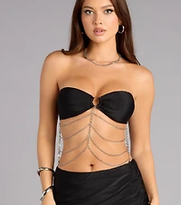 Midnight Mischief Chain Maxi Dress