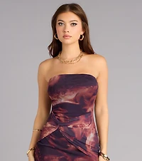 Twist And Tease Mesh Mini Dress