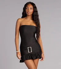 Show Stopper Strapless Mini Dress