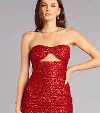 Blazing Beauty Strapless Mini Dress