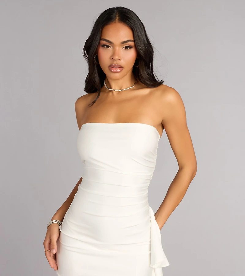 Ruffle Agenda Tube Bodycon Mini Dress