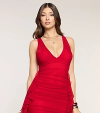 Say Less Ruffle Bodycon Mini Dress