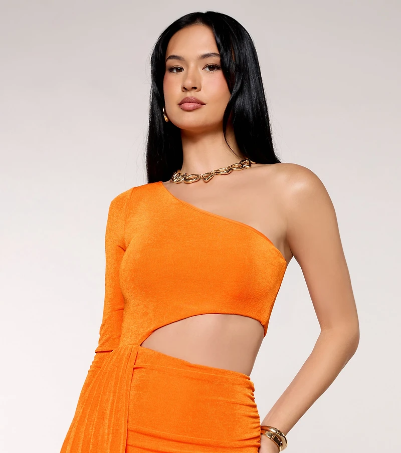 Bold Entrance One-Shoulder Mini Dress