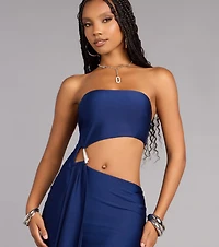 Late Plans Strapless Cutout Mini Dress