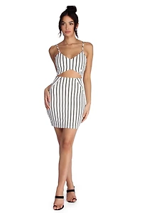 Striped And Stylish Mini Dress