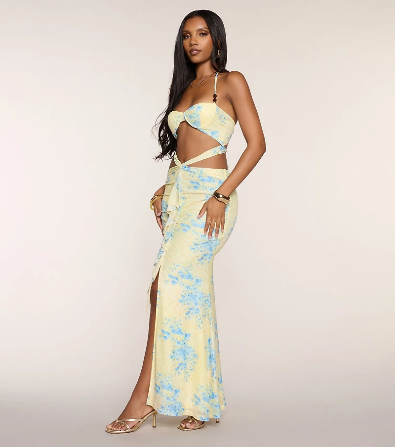Chasing Sunlight Cutout Maxi Dress