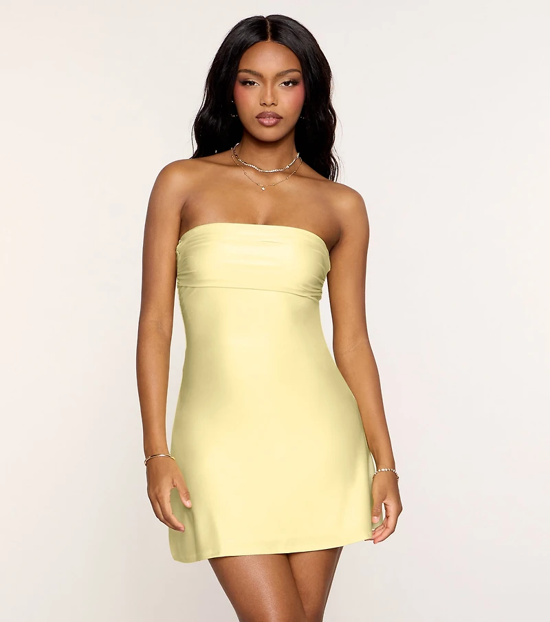 So Your Vibe Strapless A-line Mini Dress