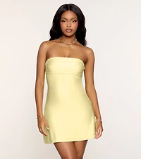 So Your Vibe Strapless A-line Mini Dress