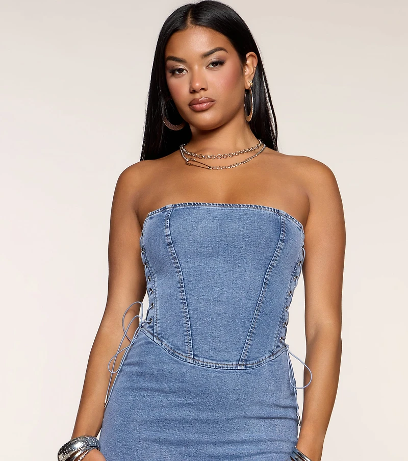 Bad Decisions Denim Mini Dress