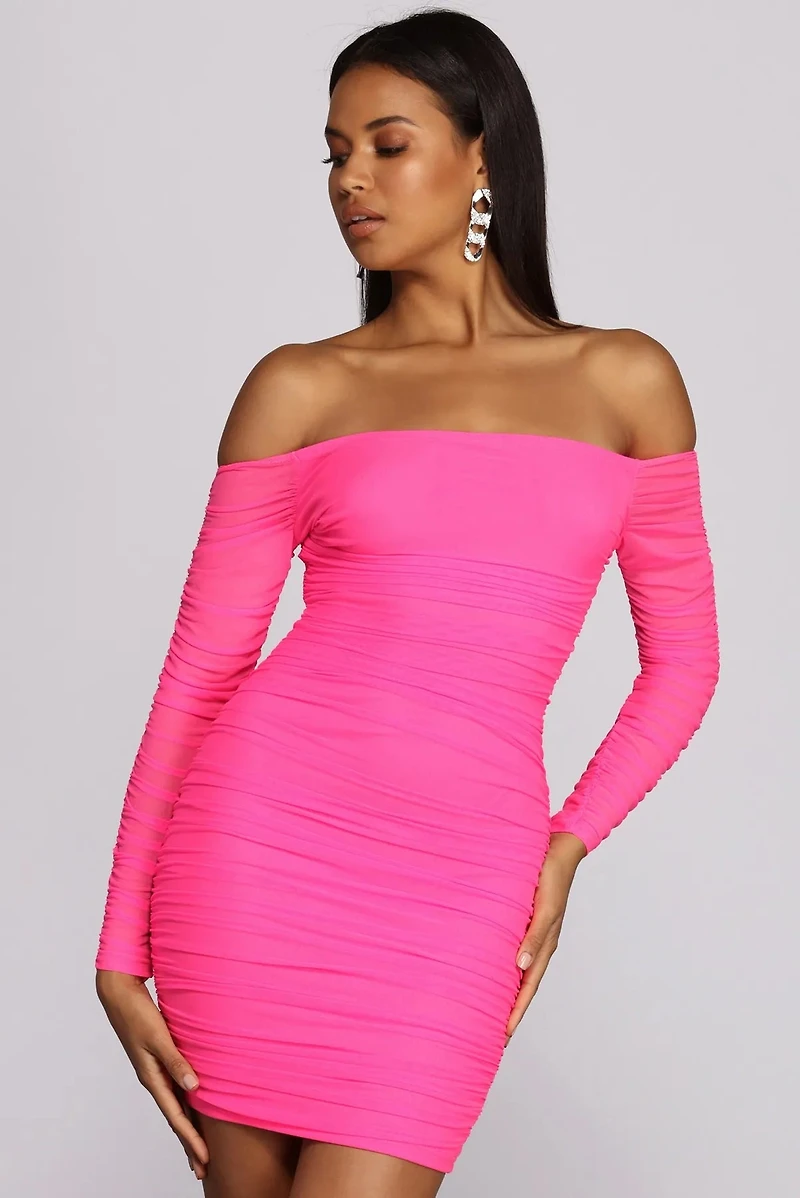 Miss Me Mesh Mini Dress