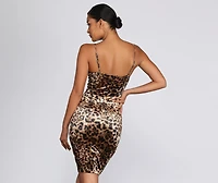 Sultry And Spotted Midi Dress