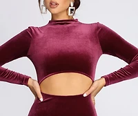 On My Velvet Vibes Mini Dress