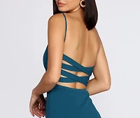 Sassy Straps Crepe Mini Dress