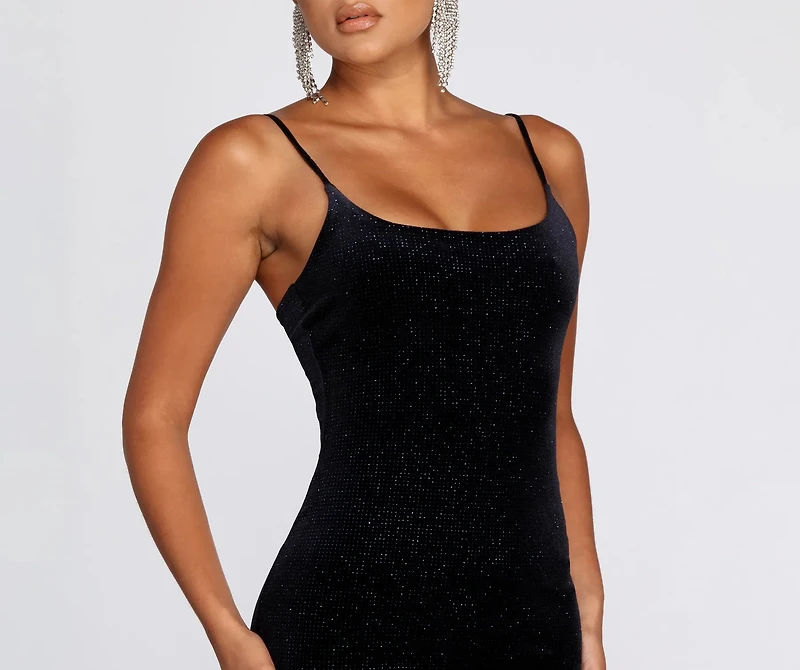 Midnight Star Velvet Mini Dress