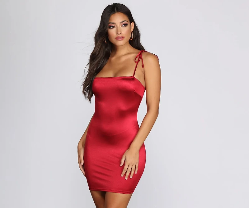 Stunner Satin Mini Dress