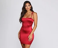 Stunner Satin Mini Dress