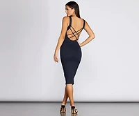Cross Back Detail Midi Dress