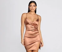 Glamorous Diva Satin Mini Dress