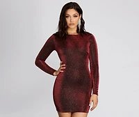 Decked Glitter Mini Dress