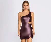 Make The Cutout Faux Leather Mini Dress