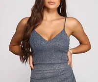 Rhine And Shine Glitter Mini Dress