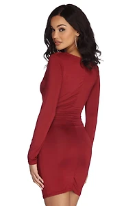 Ruched With Style Mini Dress