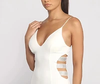Fine Rhinestone Mini Dress