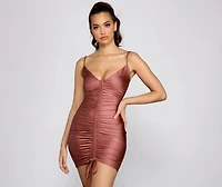Stunning Beauty Ruched Mini Dress