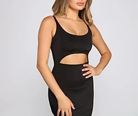 Sleek Satin Sleeveless Mini Dress