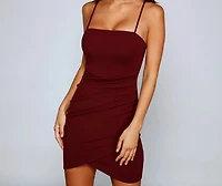 Wrapped Stylish Crepe Mini Dress