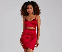 Total Dream Satin Mini Dress