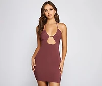 Sultry Style Moment Halter Mini Dress